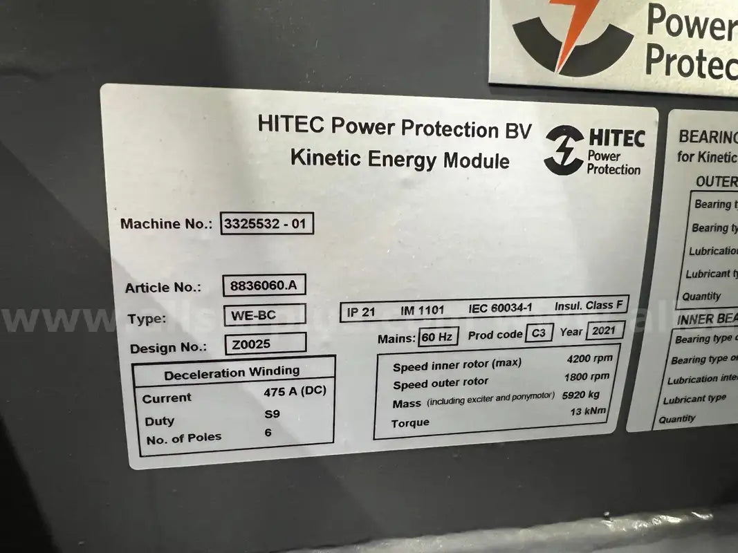 HITEC PowerPRO 2700 DRUPS Units, 13.14MW, w/Sound Suppression Enclosures & BAAQMD Tier 4 Controls